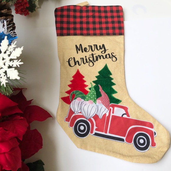 🎄3 Pieces 3D Merry Christmas Flowers 18” Stocking - Picture 4 of 15